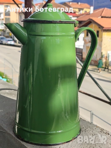 Стар емайлиран съд , снимка 2 - Антикварни и старинни предмети - 54128060