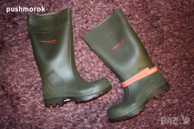 Dunlop Purofort Green Safety Wellington Boots – гумени ботуши с метално бомбе