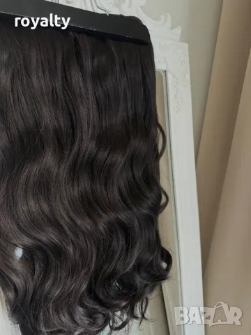 Екстеншън черна коса , снимка 2 - Аксесоари за коса - 49045745