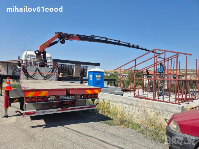 камион с кран транспорт и работа с кран, снимка 2 - Услуги с автокран - 55965911