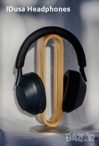 Дървена стойка за слушалки