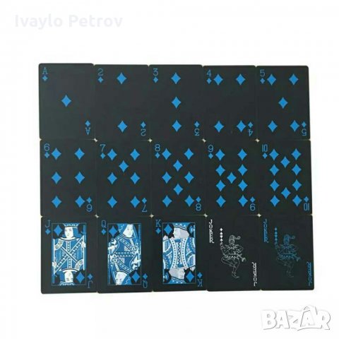 Черни PVC водоустойчиви карти за игра., снимка 4 - Карти за игра - 29189602