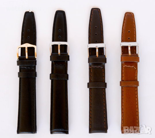 НОВА КАЧЕСТВЕНА КАИШКА ОТ ЕСТЕСТВЕНА КОЖА ЗА ЧАСОВНИК. КАИШКИ ЗА ЧАСОВНИЦИ. КАФЯВА ЧЕРНА КАИШКА, снимка 3 - Каишки за часовници - 25920223