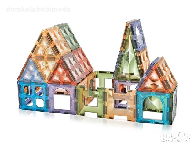 Магнитен конструктор, 77 части , С мотив животни