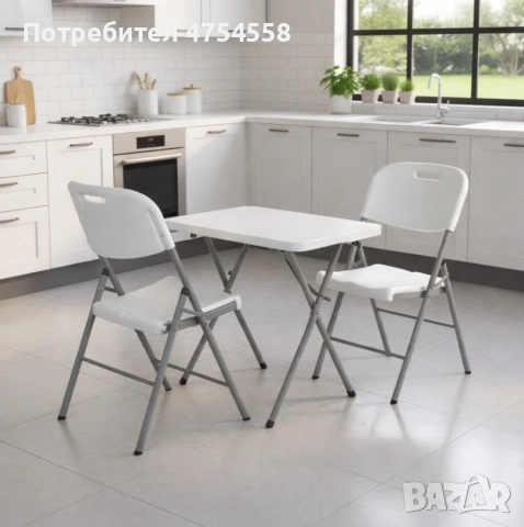 Комплект 2 броя сгъваеми кетъринг столове за градина и събития - удобни и издръжливи, снимка 2 - Столове - 54023317