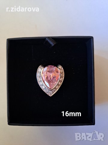 Сребърен пръстен с розов камък 