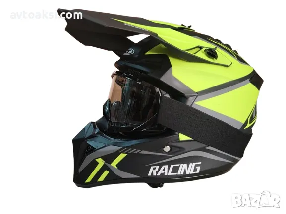 Каска Крос/Атв/Мотор с Очила 4-ри цвята, снимка 12 - Аксесоари и консумативи - 50152448