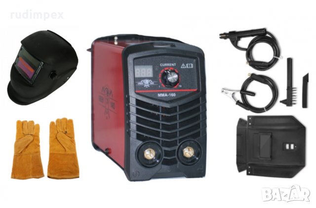 Инверторен IGBT електрожен GREENYARD - ММА 160А реални ампера с дигитален дисплей и соларна маска -е, снимка 2 - Други машини и части - 31011765