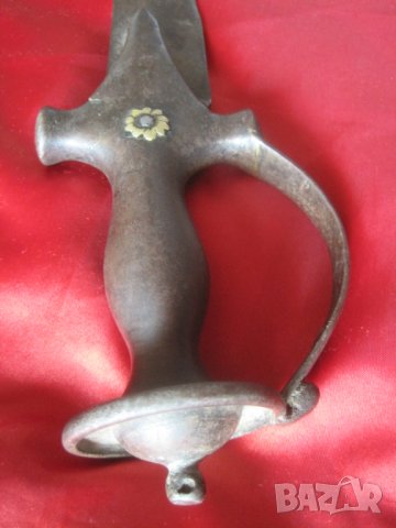 Стара Сабя със златни орнаменти, Талвар, Индийска, Тулвар, Ятаган, Острие, снимка 4 - Антикварни и старинни предмети - 30500200