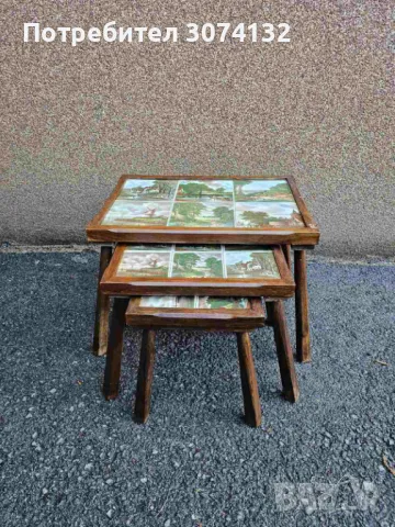 Масички 3в1 с плочки в ретро стил