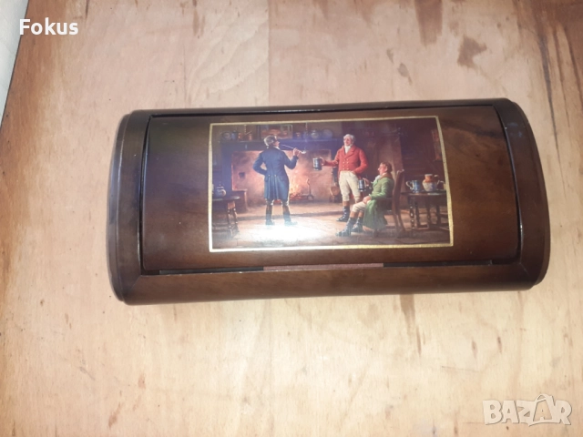 Уникална стара аристократична кутия цигари табакера махагон, снимка 2 - Антикварни и старинни предмети - 51825204