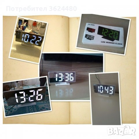 3618 Настолен огледален LED часовник, снимка 10 - Други стоки за дома - 34994912