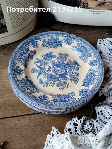 Чинии Gustavsberg „Fasan“ 1880–1925 г, снимка 5 - Антикварни и старинни предмети - 52562525