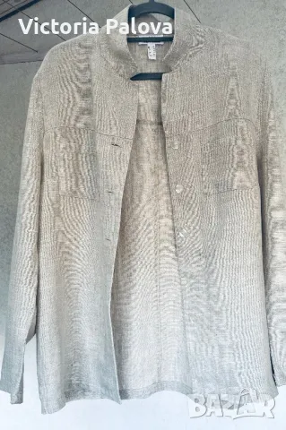 Риза от груб лен  BARDEHLE vintage , снимка 4 - Ризи - 47914671