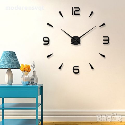 Голям 3D стенен часовник декорация за дома, снимка 3 - Декорация за дома - 37404296