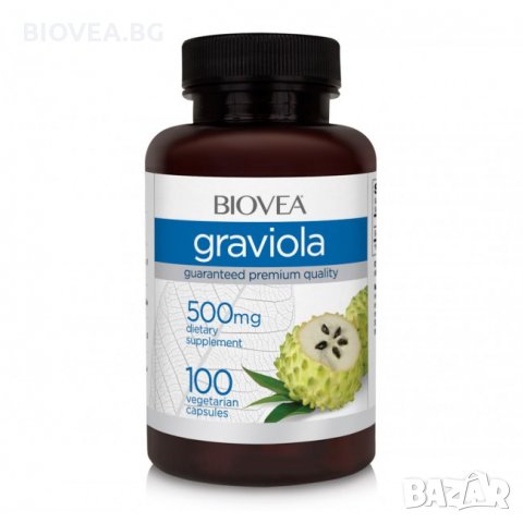 Хранителна добавка Biovea GRAVIOLA 500mg 100 капсули-СЪС СРОК НА ГОДНОСТ 4/2024Г, снимка 1 - Хранителни добавки - 30027029