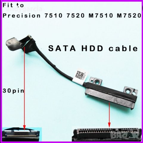 Dell Precision 7510 7520 7710 7720 M7510 M7520 Hard Disk Drive Caddy Tray HDD CABLE кади чекмедже , снимка 7 - Кабели и адаптери - 38529945