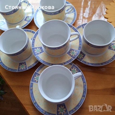 Баварски порцеланов сервиз за кафе/чай , снимка 2 - Сервизи - 53372878