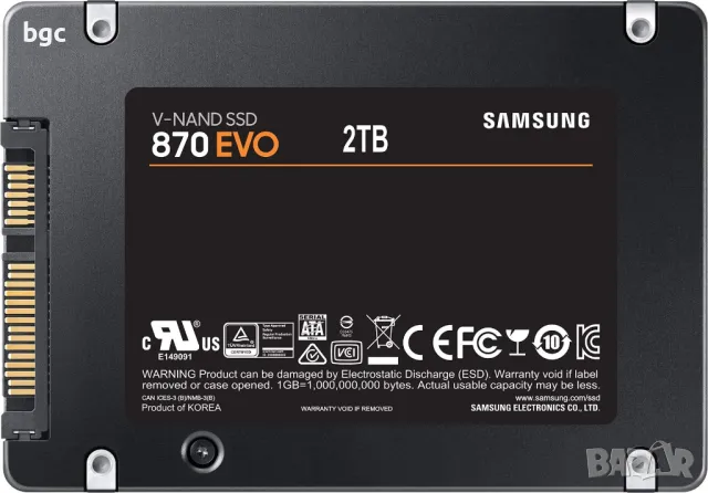 КАТО НОВ 2TB Samsung SSD 870 EVO 2.5" SATA, V-NAND 3bit MLC, Read up to 560MB/s, Write up to 53, снимка 2 - Външни хард дискове - 48915189