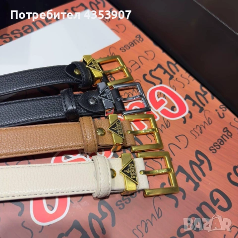  Колани GUESS естествена кожа, снимка 4 - Колани - 53925990