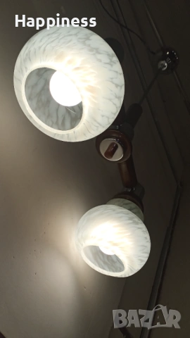 Абажур (лампион) Е27 - с Нови LED крушки 2х8,5W - 4000K, снимка 4 - Лампи за таван - 54175350