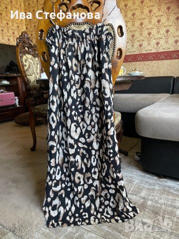Нова елегантна ежедневна леопардова дъга рокля hm h&m
