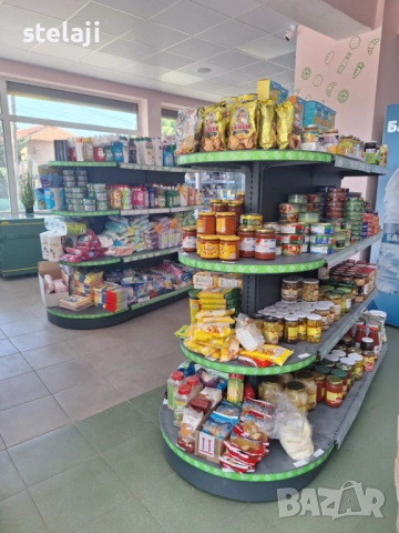 Търговско оборудване за магазини - метални стелажи, кошници, колички