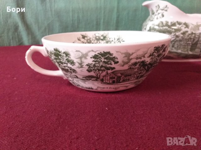 Английски порцелан W.H. Grindley & Co, снимка 2 - Чинии - 34497488