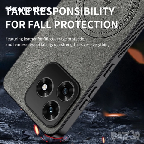 WANLONFENG Магнитен Калъф за Honor X5c Plus 4G/ Honor X5c 4G - MagSafe, Вкл. Протектор, 4 Цвята, снимка 7 - Калъфи, кейсове - 52628728