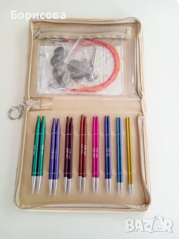 Луксозен комплект KnitPro Zing с 8 броя обръчи