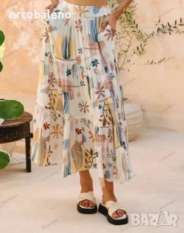 Дамска лятна пола, 3цвята , снимка 8 - Поли - 50518868