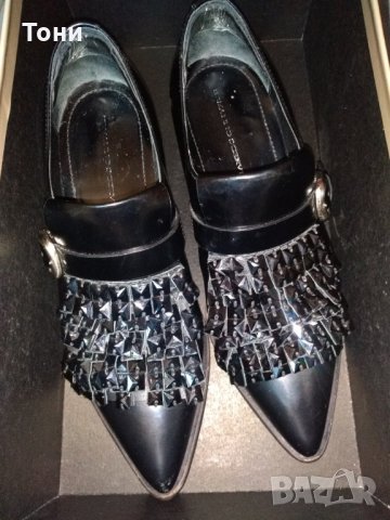 Елегантни обувки  Ermanno Scervino кожа с камъни Swarovski, снимка 12 - Дамски елегантни обувки - 29285897
