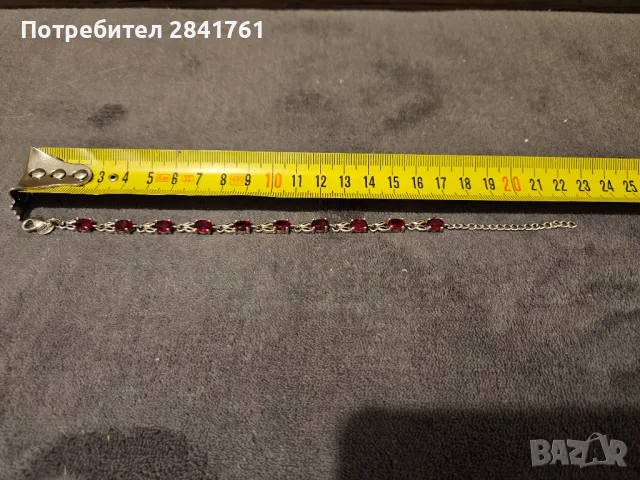 Сребърен комплект с червени камъни, снимка 10 - Бижутерийни комплекти - 39463231