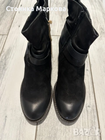 Нови черни боти-ест.кожа, снимка 4 - Дамски боти - 51063970