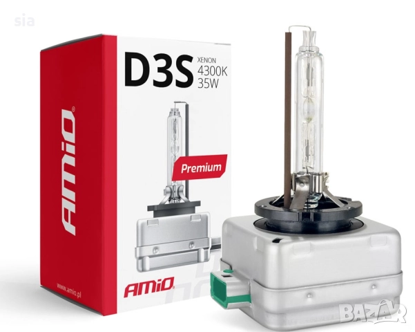 Ксенонова крушка с ксенонова жичка D3S 4300K ​​​​AMiO PREMIUM AMIO