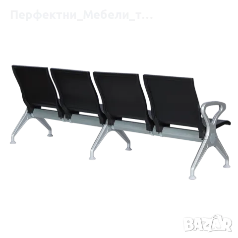 Удобна луксозна 4-местна посетителска пейка с полиуретан-ПРОМО ЦЕНА, снимка 2 - Друго - 49375581