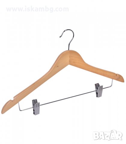 ЗАКАЧАЛКА С ДВЕ ЩИПКИ - ДЪРВЕНА - код 1030197