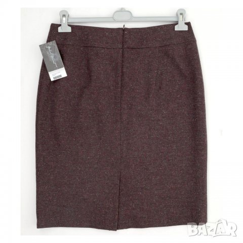 Пола в кафяв меланж марка Gabriela Visconti, снимка 3 - Поли - 38689725