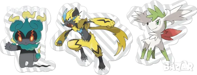 Pokémon – игра с разменни карти Knock Out Collection Shaymin, Zeraora & Marshadow. Немска версия, снимка 3 - Колекции - 47458451