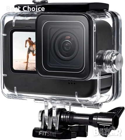 Водоустойчив корпус FitStill за екшън камери GoPro Hero 9/10/11/12 Black, + 6 филфилтъра за гмуркане, снимка 5 - Камери - 52907398