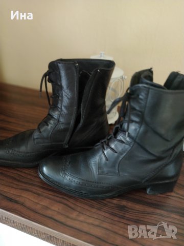 ОРИГИНАЛНИ ДАМСКИ БОТИ - тип оксфордки ест.кожа-38 номер, снимка 2 - Дамски боти - 31188423