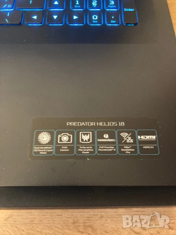 ACER predator helios 18 intel-i9-13900 g-force- 4070 32gb-ram, снимка 5 - Лаптопи за игри - 53256784