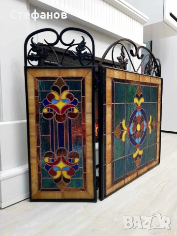 Параван за камина, витраж, техника "Тифани", снимка 3 - Други стоки за дома - 53181427