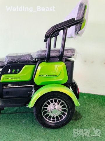 Електрическа триместна триколка X1 1800W/48V/20Ah Зелена, снимка 4 - Мотоциклети и мототехника - 39294967