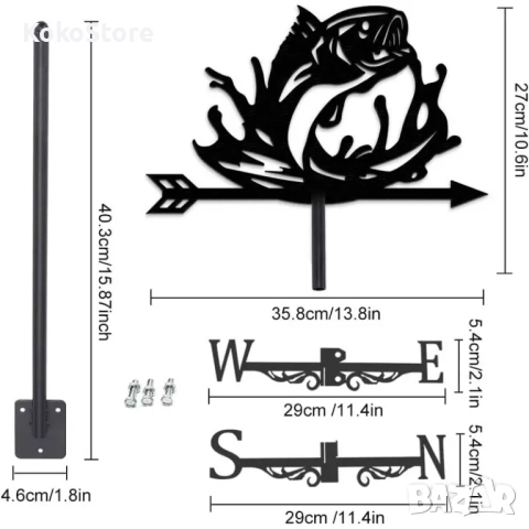 Ветропоказател , ветропоказатели - видове, снимка 2 - Декорация за дома - 52156700