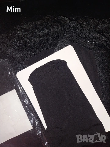 2XL Черни дамски чорапи с дантела , снимка 5 - Бельо - 54361692