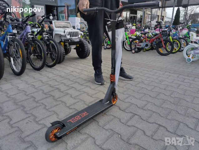 BYOX Детска тротинетка stunt REBEL карбон, снимка 1