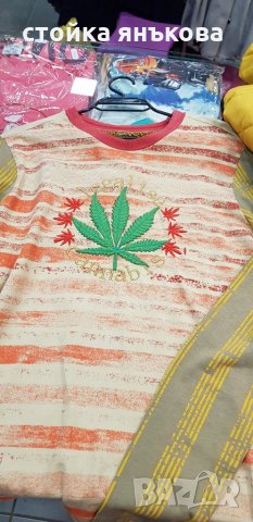 Продавам мъжка блуза парен памук с бродерия марихуана , снимка 3 - Блузи - 30547957