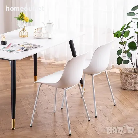 Висококачествени столове с многофункционално приложение, к-т от 4бр YNK-1780WH-DE, снимка 4 - Столове - 47942021