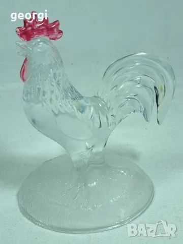 стъклен петел   1/5, снимка 3 - Декорация за дома - 48564710